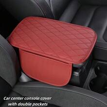 Center Console Cover With Two Storage Bag,Leather Comfort Armrest Cover For Car Decorations Height Car Armrest Cushion,Universal Car Arm Rest Cover Pad For Most Vehicles - Multicolor - View 9