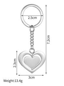 1 Peça Chaveiro Rotativo Personalizável, Impressão de Texto Personalizado, Presente para o Dia das Mães, Dia dos Namorados, Aniversário, Presente de Aniversário para Namorada, Namorado