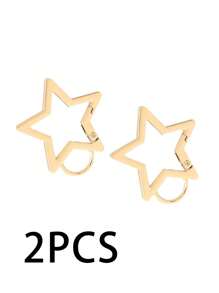 1/2 pièces Mousqueton en alliage de zinc en forme d'étoile, boucle à ressort, boucle de connexion décorative, pour porte-clés, boucle de décoration de sac à dos, pendentif etc. usage quotidien, très convient pour les étudiants, travailleurs et adolescents