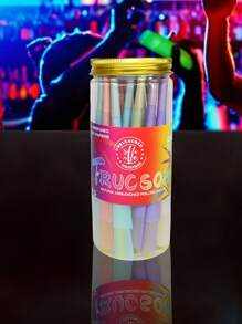 Multi-Color Canned Pre-Rolled Cone Ultra-Thin Slow Burning Roll Paper With Tip Portable Tapered Roll Paper Lovers Gift Party Gift For Friends Gift Outdoor Items, Pre-Rolled Filter Paper Accessories Easy To Carry