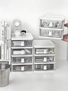 Stylish Multi-Layer Cosmetic Storage Box - Compact Plastic Makeup Organizer With Convenient Drawers, Odorless And Lightweight, Suitable For Jewelry And Beauty Essentials,For Holiday Beach, Bathroom Collection, Bedroom Collection, Large Capacity