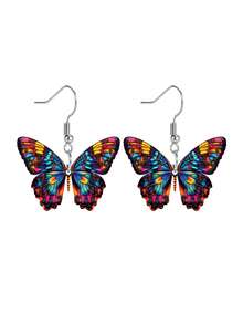 1 Đôi Bông Tai Acrylic Hình Bướm Đầy Màu Sắc Cho Nữ Bông Tai Hợp Thời Trang Bông Tai Động Vật Nữ Tiệc Tiệc Cưới Trang Sức Tai Hàng Ngày Quà Tặng Ngày Lễ Phổ Quát - Nhiều màu - Xem 19