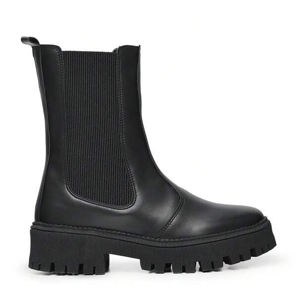 Bota Chelsea Feminina Solado Tratorado bota feminina cano curto confortável bota feminina cano médio
