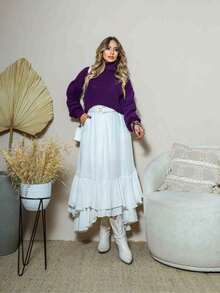Women Sweaters - Màu tím - Xem 1