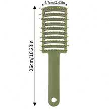 Hollow Salon Tools Hairdressing Scalp Curly Wet Vented Detangle Massage Curved Nylon Comb ABS Hairbrush
