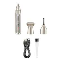 Kemei 1PC KM-315 Electric Strong Ear/Eyebrows/Nose Hair Trimmer 3In1 Automatic Shaver Rechargeable Multi Functional Nose Hair Remover Machine For Men - Silver - View 5