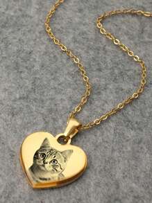 Collar con colgante con forma de corazón personalizado con foto, collar del Día de la Madre con forma de corazón personalizado, collar con foto personalizado de acero inoxidable, collar con foto personalizado para novia, collar con colgante con forma de corazón y foto para mujer, collar con foto conmemorativo, collar con foto para mujer, collar personalizado para mamá, plata, oro, elegante, colorido, vintage, simple, unisex, casual, lindo, personalizado, único, regalos ideales para él, regalos ideales para ella, novia, novio, papá, mamá, familia, amigos, para aniversarios, para cumpleaños, para graduación, para baile de graduación, para fiestas, joyería de acero inoxidable, útiles escolares, de vuelta a la escuela, para la oficina, para la escuela, para el salón de clases, para regalos de maestros, para la universidad, para colegas, para dormitorios, para maestros, para niños y niñas, para adolescentes, estudiantes de secundaria, estudiantes de preparatoria, estudiantes universitarios,