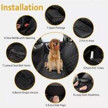 Pet Car Seat Cover Dog Protector Mat Rear Back Seat Hammock Cushion Mat - 1 - View 6