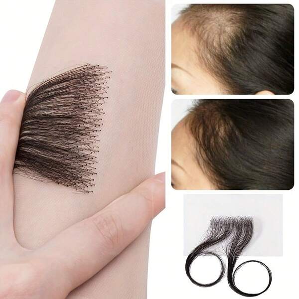 Invisible Lace Front Hair Toppers For Women - Straight Natural Hair Extensions, Easy Clip-In Volume Boosting Patches, Lightweight & Comfortable, No Glue Needed