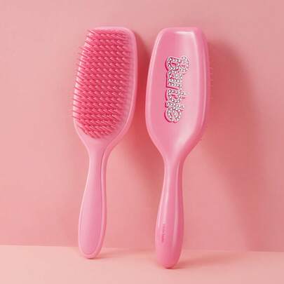 Miniso Barbie Pink Series Gradient Hair Detangling Brush, Multi-Functional Hair Care Comb, Reduce Pulling, Massage The Scalp, Suitable For Daily Hair Grooming (1 PC)