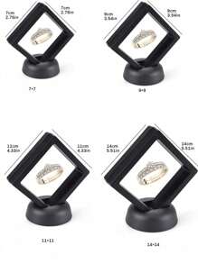 1pc 3D Floating Coin Display Stand With Holder Bracket, Suitable For Displaying Medals, Coins, Stamps, Medals, Jewelry, Necklaces, Earrings, Rings, Bracelets, Specimens, Antiques, Gems [Comes With Base]