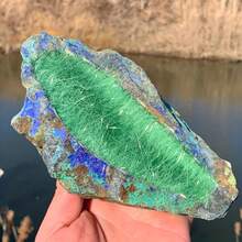 1pc Asymmetrical Azurite, Suitable For Home Decoration And Unique Holiday Gifts - Bohemian Style, Bright Green And Blue Tones, Perfect For Halloween, Christmas Or Thanksgiving, Crystal Home Decoration - 1 Pc Random - View 5
