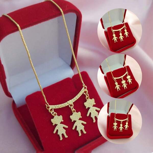 Colar Para Mamães Folheados a Ouro