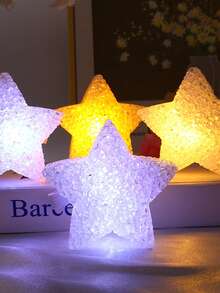 1 件手持星形 LED 灯，星灯装饰，适用于房间、节日、庆典、舞台装饰表演 - 白色 - 查看 3