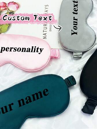 1pc - Custom Eye Mask, Customizable Name, Personalized Female Gift Ideal Gift For Her, Family, Friends, Her, Grandparents, Suitable For School, Office, Travel, Bridesmaids, Bachelorette Party, Women's Birthday, Christmas, Thoughtful Gift Decoration, Letters Exquisite, Fashionable, Vintage, Simple And Unique, Customized Treasure, Girl Gift.