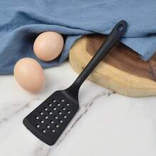 1/2 件黑色小号穿孔硅胶刮刀 - 适用于家庭厨房煎锅使用 - 彩色 - 查看 9