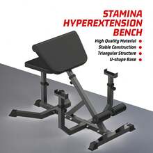 Studyset 2-In-1 Roman Chair & Preacher Curl Bench Multi-Function Heavy-Duty Hyperextension Bench With Adjustable Height For Arms, Ab, Back, Glute & Leg Exercise Home Workouts,Exercise Equipment For Home - Black - View 7