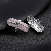 Single Set With Artificial Synthetic Diamond Lightning Earphone Clip, High-End Light Luxury, Detachable Bluetooth Earphone Clip Accessory - Multicolor - View 4