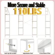 72" Extra Wide Bedroom Dresser With 13 Large Drawers & 2 Shelves, Fabric Design, Sturdy Metal Frame & Wood Top For Closet Organization