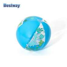 Bestway Bestway 31036 Three Color Giant Inflatable Beach Ball (1 Piece) - Perfect For Swimming Pool Parties, Beach Entertainment, And Summer Decoration. Full Of Vitality, Durable, And Lightweight. (NO Pumps)