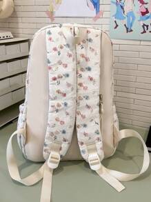 Cute Floral Print Backpack For Women & Girls - Stylish Casual Daypack With Comfortable Straps