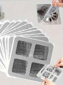 10 Stück Haare-Fänger für Dusche und Badewanne - Einfach zu benutzen, Ablauf Filter Aufkleber, Einmal-Abflussabdeckungen, geeignet für Dusche, Waschbecken und Waschmaschine, einfach anzubringen, Haare-Stopper Abflussabdeckungen, Einmal-Ablauffilter, Badezimmer Haar-Sammler Stopfen, Abflussabdeckungen, Küchenspülbecken Siebe, Einmal-Dusche Haar-Fänger, Abfluss Filter Aufkleber, Badezimmer Badewanne Haar-Stopfen, Badezimmer Zubehör Schulanfang