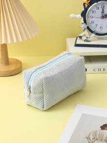 1pc Large Capacity Pencil Case - Simple Solid Color Personalized Design Pencil Case Spacious Well-Organized Pencil Case For Back , Back To School Gifts