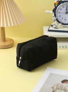 1pc Large Capacity Pencil Case - Simple Solid Color Personalized Design Pencil Case Spacious Well-Organized Pencil Case For Back , Back To School Gifts