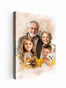 Catygift Arte de pared personalizado con fotos - Impresiones en lienzo enmarcadas/sin enmarcar con tus fotos y las de tus seres queridos - Regalo ideal para familia, amigos. Multifuncional, duradero, decorativo, reutilizable, regalo perfecto para ella, novio, papá, novia, mamá, familia, amigos. Adecuado para sala de té, hogar, jardín, oficina y diversas ocasiones - Como se muestra - Ver 4