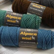 500g/245m Alpaka Wolle Garn, dickes Strickgarn für selbstgemachte Kleidung, Winterpullover, Schal, Mütze, Handschuhe, Knieschoner, Mehrfarbig, 5 Bälle/Packung