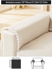 1pc All Season Sofa Seat Cushion Cover, Modern Simple Dust-Proof Anti-Slip Protector, Spill-Resistant Chenille Fabric, Washable, Warm, Fade-Resistant, Pet Friendly, Fits L-Shaped Sofa, Bedroom, Office, Living Room