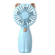 1 x kreativer Cartoon-Handventilator, Batteriewechsel, tragbarer kleiner Ventilator, Mini-Sommerventilator für den Außenbereich, tragbarer Katzenpfoten-Knopfventilator, Farbe und Form nach dem Zufallsprinzip geliefert