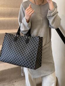 Dedoo Fashionable Printed All-Season Travel & Shopping Tote Bag, Extra Large Handbag - Multicolor - View 5