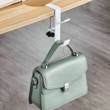 1 pieza Gancho ajustable para el borde del escritorio, soporte colgante para auriculares de juegos, mochila y organizador de oficina en el hogar sin necesidad de perforar