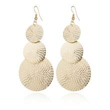 1 paire de boucles d'oreilles rondes vintage mate, convenant à un port quotidien