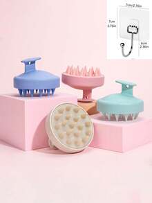 1 件头皮按摩刷，小麦秸秆洗发工具，硅胶发刷，按摩洗发刷，按摩和清洁头皮刷，头皮去角质磨砂膏，去屑工具，男女适用，适用于淋浴沙龙，洗发工具，清洁发刷和淋浴工具，身体按摩刷，手动头部按摩器，沐浴用头皮按摩器，按摩洗发刷，发刷/发梳。家居浴室装饰秋季装饰返校 - 彩色 - 查看 11