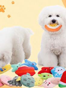 5Pcs Random stylesDog Squeaky Toys Bulk for Small Puppy Dog Stuffed Plush Chew Toys Small Medium Dogs PET Toys with Squeakers for Puppies