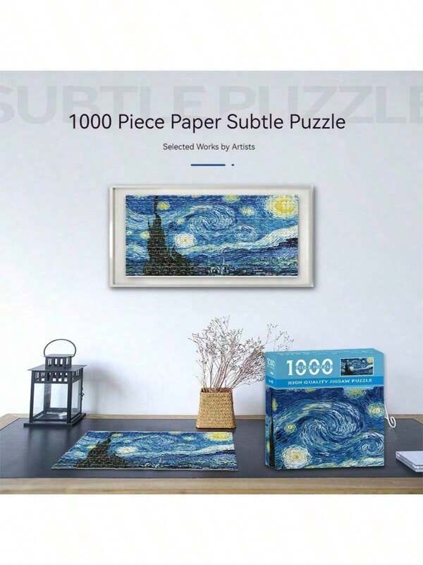 New 2025-1pc, 1000 Pieces High Difficulty Fine Art Puzzle, Stress Relief Paper Puzzle, Museum-Level Artwork Reproduction, Birthday Gift - Easter Gift - Holiday Gift - Present - Toy