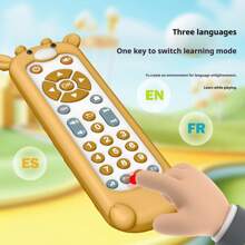 1 Pc Baby Remote Control Toys Are Suitable For Babies Over 6 Months Old, With Music, TV Remote Control Toys, And Children's Remote Control Toys. Children's Realistic Game Remote Control, Realistic Lighting And Sound - In English, French, And Spanish, Suitable For Baby Play - Does Not Contain Bisphenol A (Four Styles For You To Choose From)