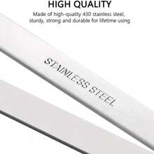 Pinzas de Espina de Pescado de Acero Inoxidable, Pinzas Planas y Inclinadas, Herramientas de Extracción (4.6") Gadgets de Cocina, Herramientas para Mariscos - Plateado - Ver 6