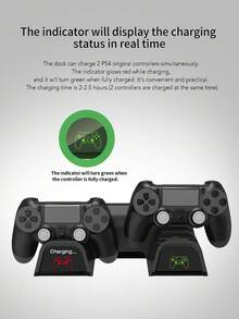 iplay P-4 配件多功能散热支架，带双把手，充电站带 12 个游戏卡槽，适用于 4 款 Slim/Pro 游戏机（黑色） - 黑色 - 查看 5