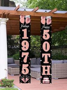 Bộ 2 câu đối cửa mừng sinh nhật lần thứ 50 màu đen hồng, họa tiết bóng bay mừng sinh nhật, biểu ngữ polyester mừng sinh nhật lần thứ 50, vải phông nền trang trí tiệc mừng sinh nhật lần thứ 50, biểu ngữ treo phông nền trang trí tiệc kỷ niệm ngày lễ, cờ treo trang trí hàng rào hiên nhà ngoài trời, rèm cửa trang trí nhà cửa, đồ trang trí treo mừng sinh nhật lần thứ 50, quà tặng mừng sinh nhật lần thứ 50, quà tặng tiệc - Quạt đen 50 năm tuổi phiên bản giới hạn 2025 - Xem 8