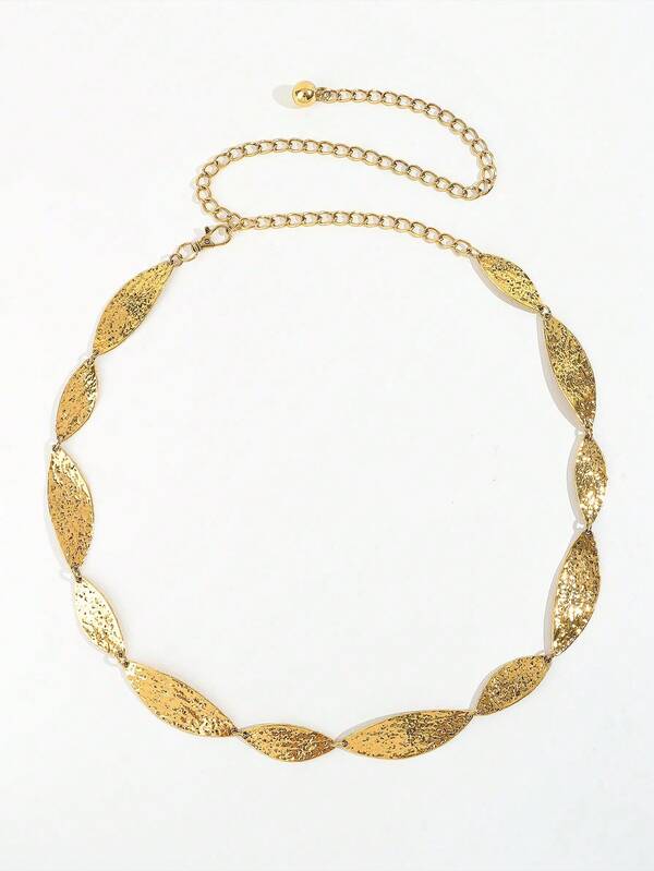 Fashion Metal Patchwork Waist Chain, Decorated For Dresses And Jeans, Unisex Retro Style Waist Belt Fall, Autumn, Halloween