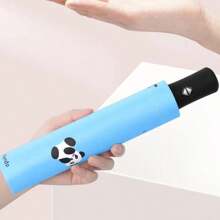 Panda Folding Automatic Umbrella Small And Portable Automatic Opening And Closing Windproof Sun-Proof And Ultraviolet-Proof Dual-Purpose In Sunny And Rainy Days Travel Essentials