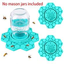 1pc Chick Waterer - Suitable For Raising Young Poultry, Honeycomb Waterer, Honey Feeding, Honeycomb Feeder, Beekeeping Equipment, No Power Or Battery Required, Ideal For Apiary Care, Wide Feeding Area, Fits Mason Jars. A Perfect Gift For Beekeepers, Efficient Insect Hydration System, Beekeeping Supplies - Multicolor - View 8