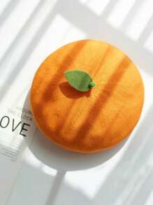 1 pieza Boina de artista hecha a mano con decoración de brotes de frijol, estilo de fruta delgada y transpirable, adecuada para regalos, fiestas de Halloween, uso diario, primavera/verano