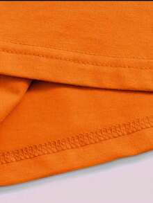 3pcs/Set Women's Christmas Sunflower & Smile Pattern T-Shirt, Casual Short Sleeve Tee, Retro French Style, Round Neck, Green, Orange, Pink