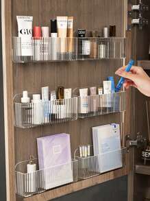 1 Stück platzsparender an der Wand montierter Organizer - ohne Bohren, transparente Aufbewahrungsbox für Haushalts- und Studentenwohnheim Erste-Hilfe-Kits, Körbe, Kästen und Behälter für Haushaltsorganisation, Badezimmer Kosmetikaufbewahrung