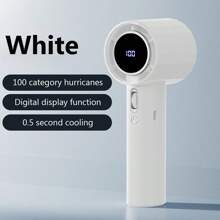 100-Speed Adjustable Small Fan With 1800mAh Battery, High-Speed Outdoor Portable Desk Mini Handheld Fan