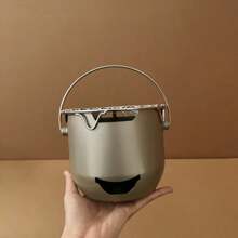 Mini Kleine Kohle Stove Outdoor Tragbarer Zuhause BBQ Edelstahl Herd Kochen Tee Olive Alkohol Koreanischer Stil BBQ Ofen, Feiertagsparty Geschenke für Feiertagsparty, Ostern, Weihnachten, Halloween, Lehrertag, Muttertag, geeignet für Camping Picknick Geschenke.
